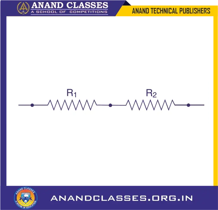 Series and parallel combination of resistances (or resistors) explanation, formulas, mcqs, assertion reason based q&a, worksheet-anand classes Two resistances $r_1$ and $r_2$ are connected in series.