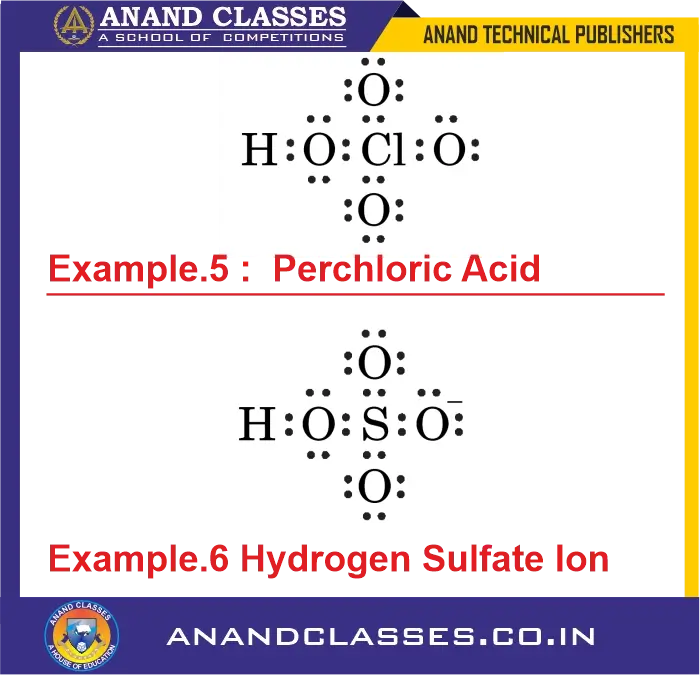 Formal charge on cl atom in perchloric acid (hclo4) and hydrogen sulfate ion (hso4-)