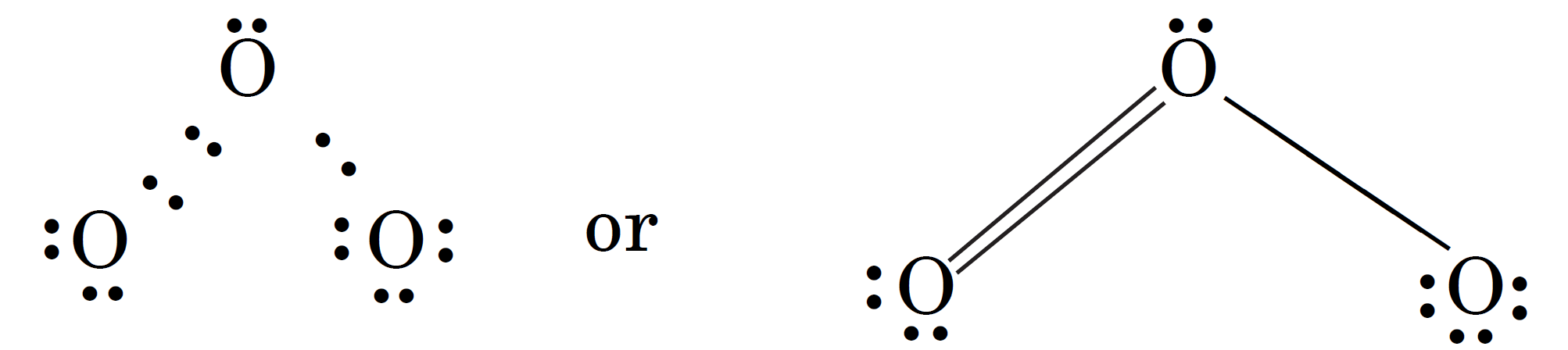 Lewis structure of ozone