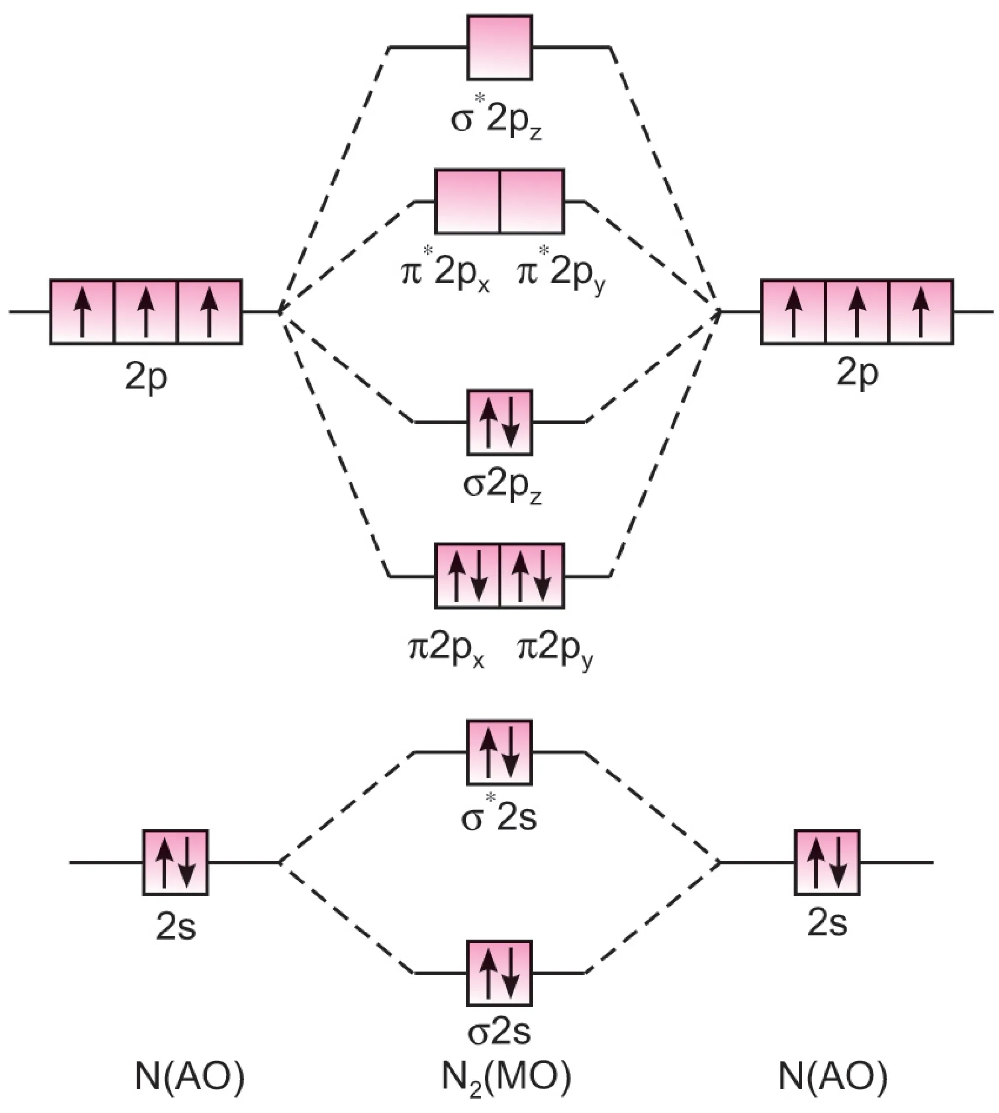 Molecular orbital energy level diagram for n2 molecule Molecular orbital energy level diagram for n2 molecule