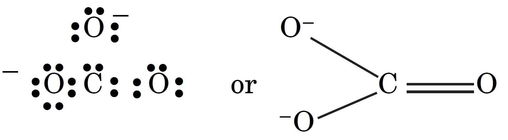 Lewis and structure of ionic of carbonate ion Lewis and structure of ionic of carbonate ion