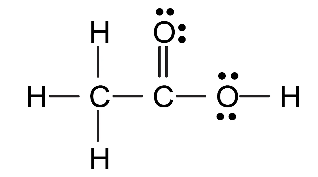 Correct lewis structure of acetic acid Correct lewis structure of acetic acid