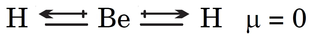 Due to linear geometry beh2 molecule has a zero dipole moment Due to linear geometry beh2 molecule has a zero dipole moment